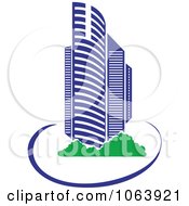 Poster, Art Print Of Blue Skyscraper Logo 13
