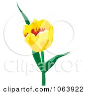 Clipart Yellow Tulip Royalty Free Vector Illustration