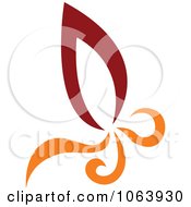 Poster, Art Print Of Abstract Logo In Orange And Maroon 1