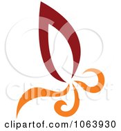 Clipart Abstract Logo In Orange And Maroon 1 Royalty Free Vector Illustration