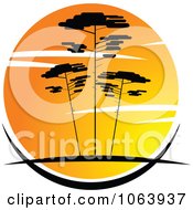 Poster, Art Print Of Acacia Trees At Sunset Logo 3