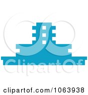 Clipart Blue Skyscraper Logo 1 Royalty Free Vector Illustration