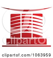 Clipart Red Skyscraper Logo 1 Royalty Free Vector Illustration