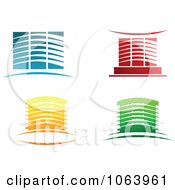 Clipart Skyscrapers Digital Collage 5 Royalty Free Vector Illustration