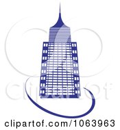 Clipart Blue Skyscraper Logo 10 Royalty Free Vector Illustration