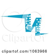 Clipart Blue Skyscraper Logo 2 Royalty Free Vector Illustration