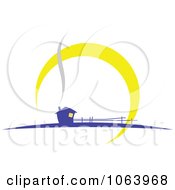 Clipart House At Night Logo 1 Royalty Free Vector Illustration
