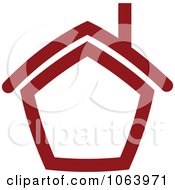 Clipart Maroon House 4 Royalty Free Vector Illustration