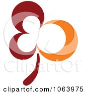 Clipart Maroon And Orange Clover Royalty Free Vector Illustration by Vector Tradition SM