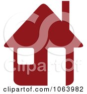 Clipart Maroon House 7 Royalty Free Vector Illustration