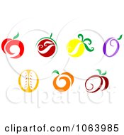 Poster, Art Print Of Fruit Icons Digital Collage