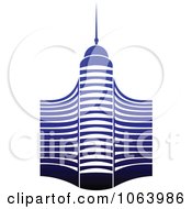 Poster, Art Print Of Blue Skyscraper Logo 25