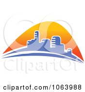 Clipart Blue Skyscraper Logo 54 Royalty Free Vector Illustration