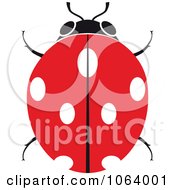 Clipart White Spotted Ladybug Royalty Free Vector Illustration