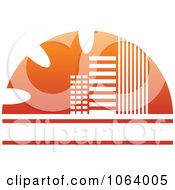 Clipart Orange Skyscraper Logo 2 Royalty Free Vector Illustration