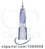 Clipart Blue Skyscraper Logo 9 Royalty Free Vector Illustration