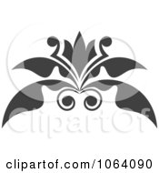 Clipart Gray Flourish Design Element 6 Royalty Free Vector Illustration