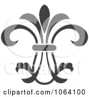 Clipart Gray Flourish Design Element 12 Royalty Free Vector Illustration