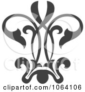 Clipart Gray Flourish Design Element 2 Royalty Free Vector Illustration