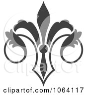 Clipart Gray Flourish Design Element 16 Royalty Free Vector Illustration