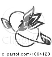 Clipart Gray Flourish Design Element 10 Royalty Free Vector Illustration