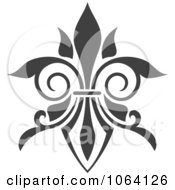 Clipart Gray Flourish Design Element 5 Royalty Free Vector Illustration