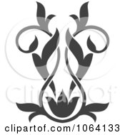 Clipart Gray Flourish Design Element 15 Royalty Free Vector Illustration