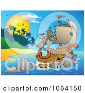 Poster, Art Print Of Tropical Island And Shipwreck