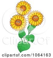 Poster, Art Print Of Happy Sunflowers