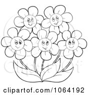 Poster, Art Print Of Outlined Daisies