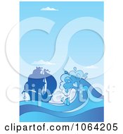 Poster, Art Print Of Large Wave By Ship