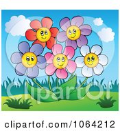 Poster, Art Print Of Happy Colorful Daisy Flowers 1