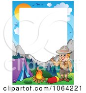 Poster, Art Print Of Camping Boy Scout Frame 1