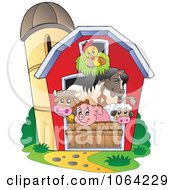 Poster, Art Print Of Barnyard Animals In A Barn