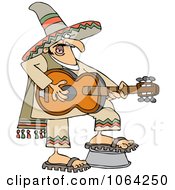 Poster, Art Print Of Mexican Man Playing A Guitar