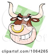 Poster, Art Print Of Bull With Nose Ring