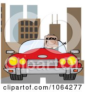 Poster, Art Print Of Black Businessman Driving In The City