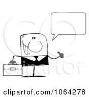 Poster, Art Print Of Black And White Talking Businessman