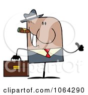 Clipart Cigar Smoking Thumbs Up Black Businessman Royalty Free Vector Illustration
