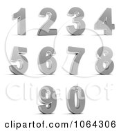 Poster, Art Print Of 3d Chrome Numbers Digital Collage
