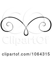 Clipart Black Swirl Rule Design Element 6 Royalty Free Vector Illustration by dero