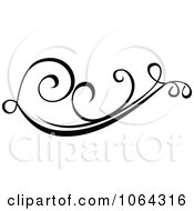 Clipart Black Swirl Rule Design Element 9 Royalty Free Vector Illustration