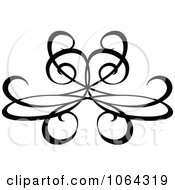 Clipart Black Swirl Rule Design Element 7 Royalty Free Vector Illustration