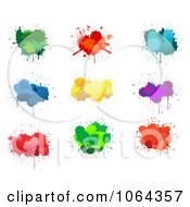 Poster, Art Print Of Colorful Splatters Digital Collage 1