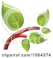 Clipart Leafy Branch Icon 5 Royalty Free Vector Illustration
