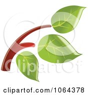 Clipart Leafy Branch Icon 3 Royalty Free Vector Illustration