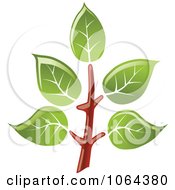 Clipart Leafy Branch Icon 1 Royalty Free Vector Illustration