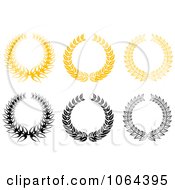 Clipart Laurel Wreaths Digital Collage 2 Royalty Free Vector Illustration