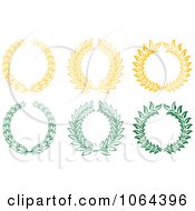 Clipart Laurel Wreaths Digital Collage 1 Royalty Free Vector Illustration