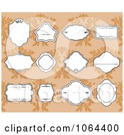 Clipart Frames On Orange Digital Collage Royalty Free Vector Clip Art Illustration